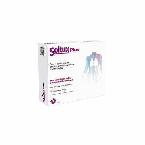 Soltux Plus - Integratore con N-acetilcisteina e Vitamina D - 14 bustine