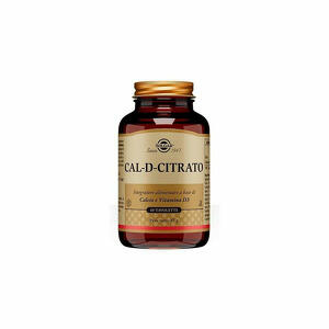 Solgar - Cal-D-Citrato 60 Tavolette - Integratore di Calcio e Vitamina D3
