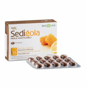 Bios Line - Sedigola perle masticabili 30 perle - Integratore per gola e raffreddore